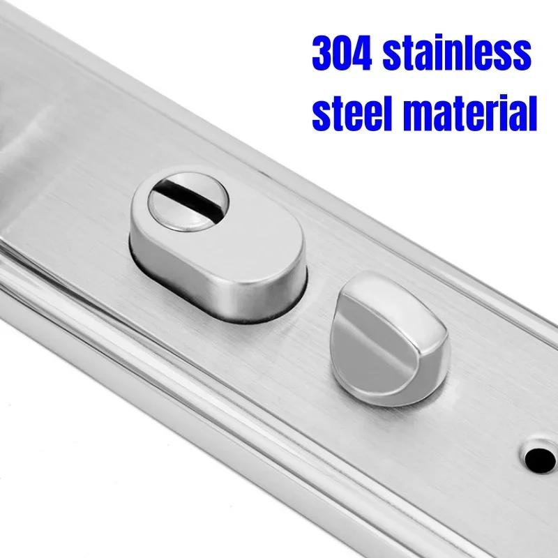 Locks Universal Entrance Security Door Lock Stainless Steel Multifunction Anti-theft Door Handle Mechanical Lock Hardware Panel