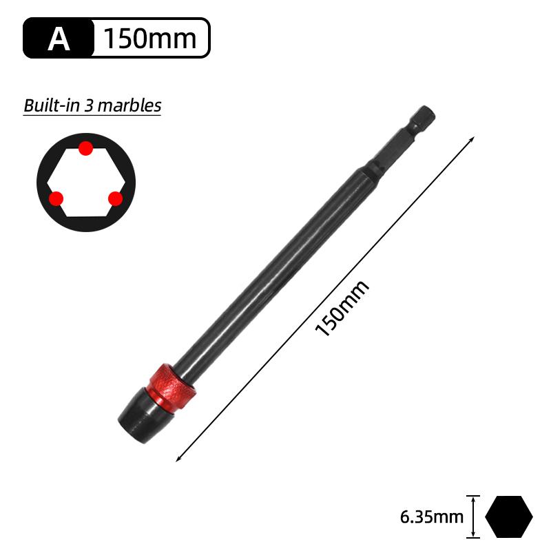 75/100/150/300mm Multiple Sizes 1/4Inch Hex Quick Release Electric Screwdriver Extension Bit Holder Drill Bit Rod Bar Hand Tools