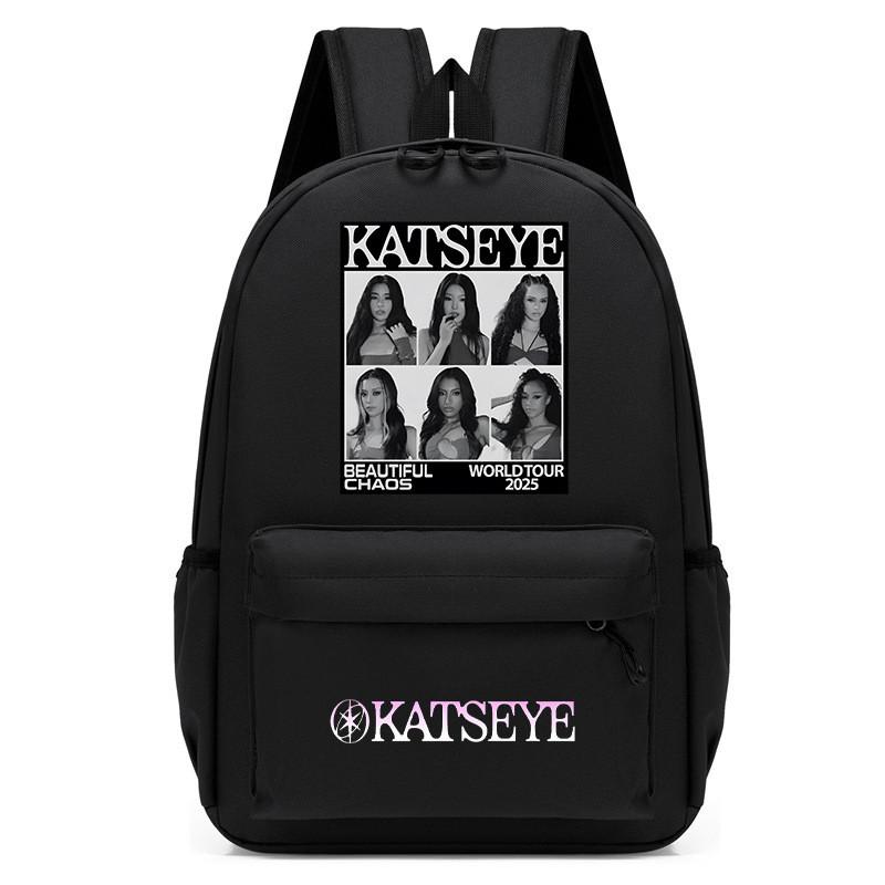 60123-5 Zaino Stampato KATSEYE Unisex per Bambini Zaino Studente Scuola Impermeabile Borsa da Viaggio