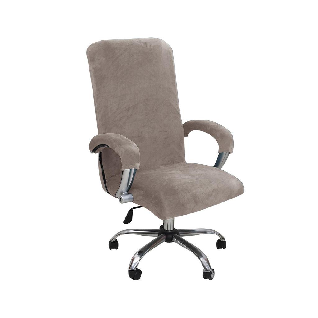 1Set Velvet Elastic Chair Cover Thickened Internet Cafe Cinema Armchair Case Office Staff Computer Swivel Seat Cover Removable