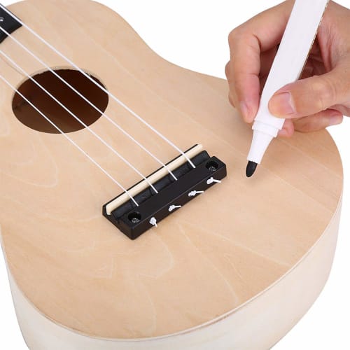 Oreilet Ukulele, DIY Lightweight 4-String Ukulele 21-inch Christmas Gift, Develops Interest in Crafts and Skills
