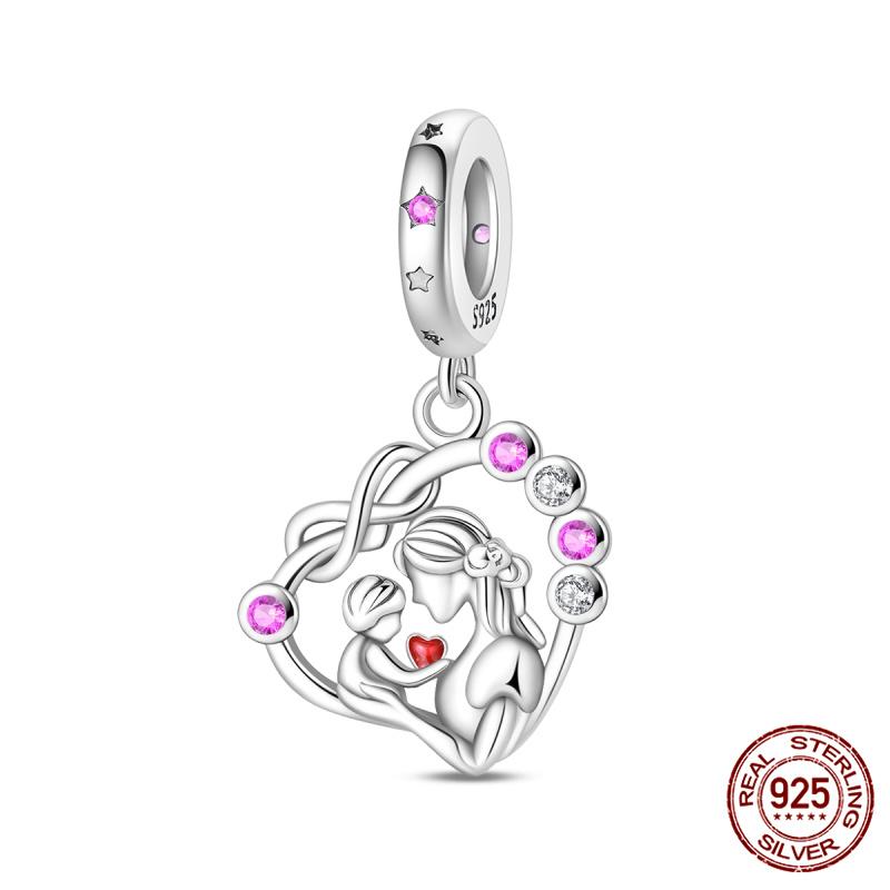 New In Original Charms Copper Love Glow-In-The-Dark Charms Beads Fits 3Mm Original Bracelet For Women Diy Fine Jewelry Gifts