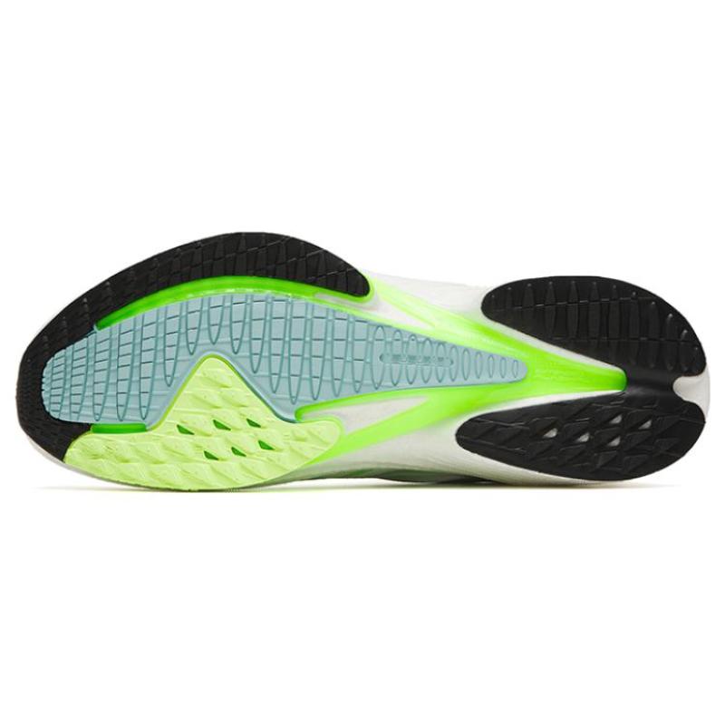 Anta MACH 3.0 Shock Absorbers Slip Resistant Abrasion Resistant Low top Casual Running Shoes Men's White Green Sneakers 112325583-5