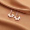 Korean Style Retro Pearl Ear Clip for Women - Mosquito Coil Holder, No Piercing, High-End, Fashionable and Versatile Luxury Earrings