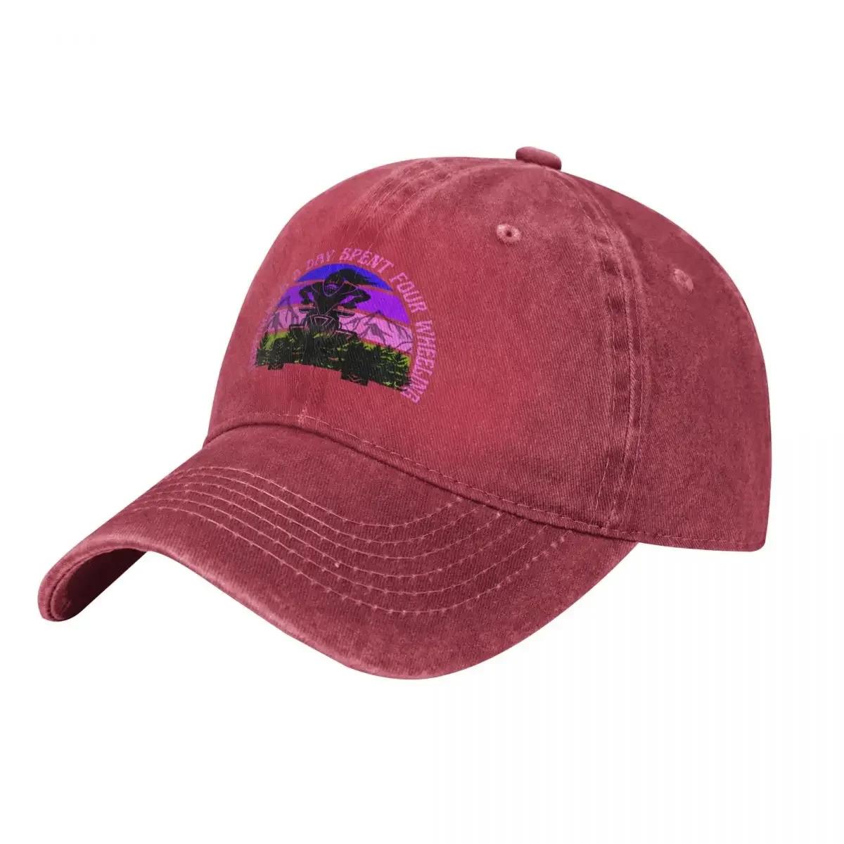 Happiness is a Day Spent Four Wheeling Motocross Girl Baseball Cap Hood Christmas Hat custom caps Designer Unisex Womens