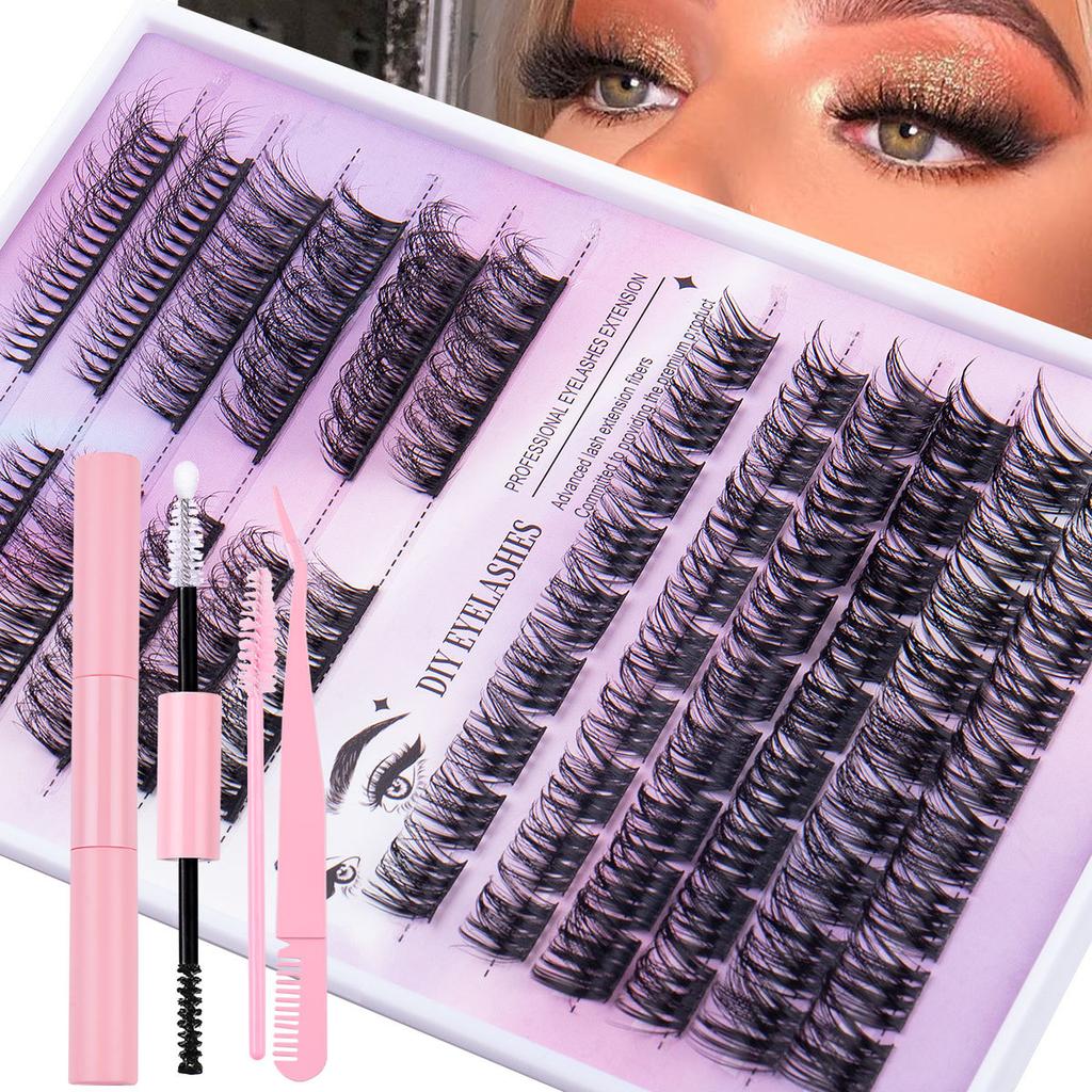 Diy Segmented Single-Cluster False Eyelashes Grafted Eyelashes Large-Capacity Combination Set