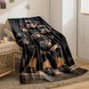 Rottweiler Puppies Flannel Blanket bedroom Blanket for Livingroom Couch lunch break Soft throw for Friend's festival Gift
