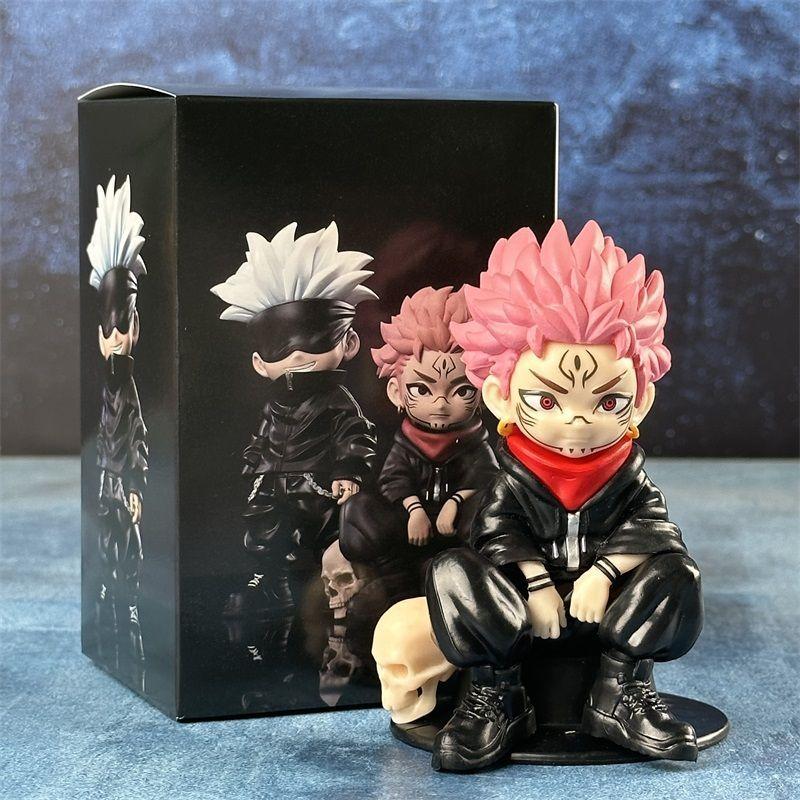 

12 см высота дзюдзюцу кайсен стоящая Годзё и сидящая Юджи Q-версия аниме фигурка настольное украшение Itadori Yuji