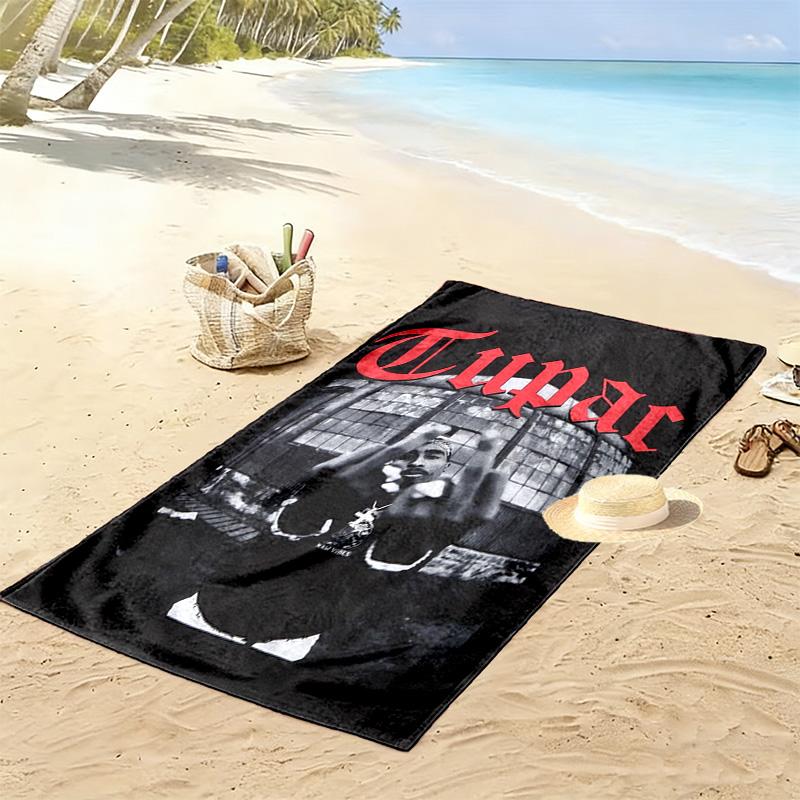 Legacy Tupac: Iconic Spirit Beach Towel Outdoor Camping Soft Quick-drying Swim Towel Swim Seaside Travel and Vacation Towels Fashion Beach
