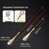 Long Handle Solid Wood & Brass Shoehorn Set
