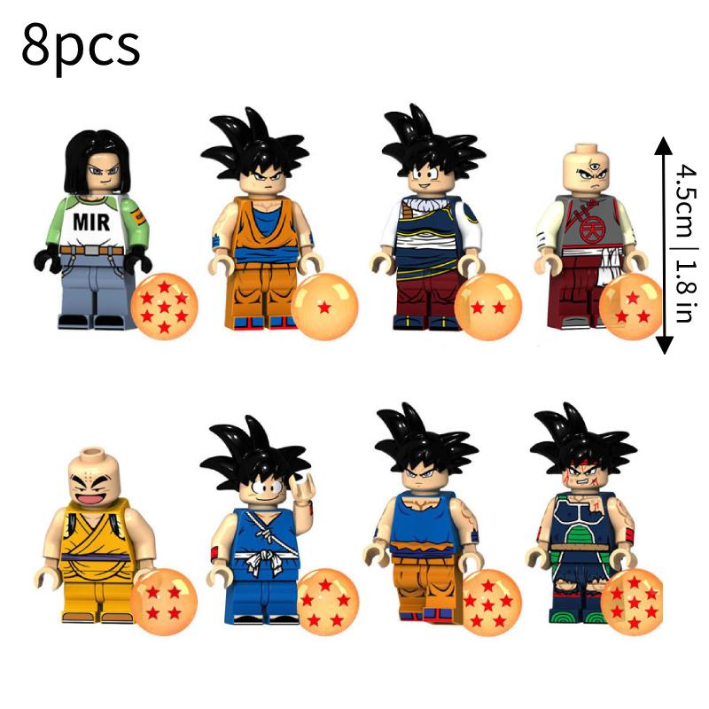 

8 шт. Конструктор Драконий Жемчуг Мини-фигурка Сборка Детская Игрушка Коллекция для фанатов