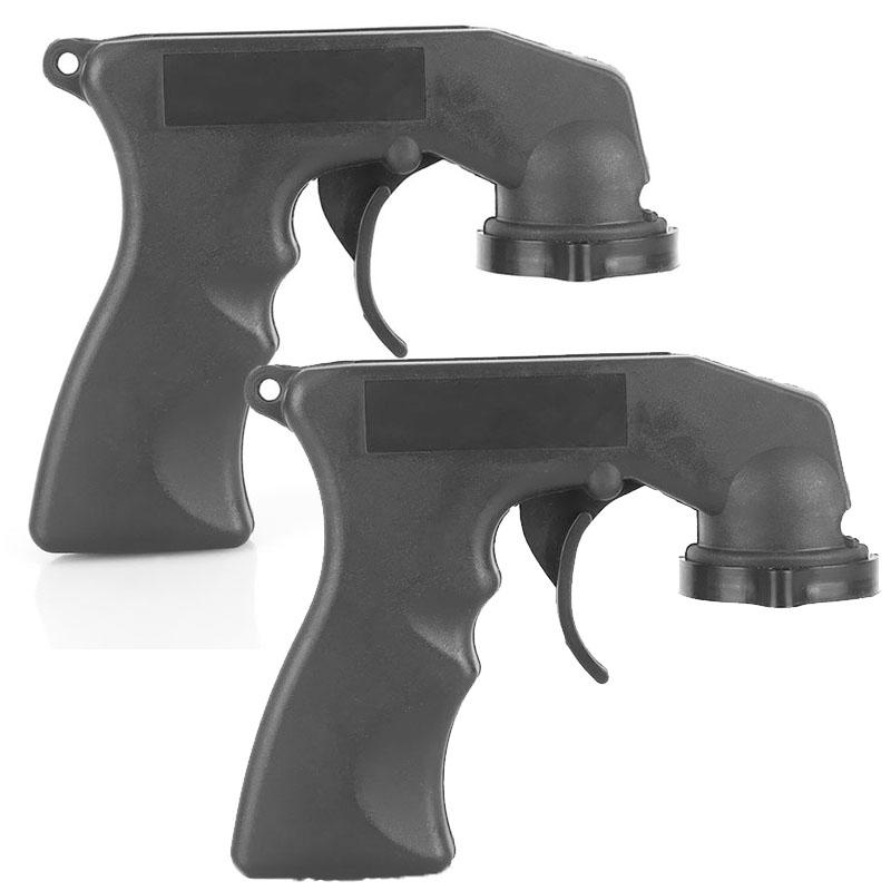 2/1Pcs Spray Adaptor Paint Care Aerosol Spray Gun Handle with Full Grip Trigger Locking Collar Car Maintenance Painting Tool Gun