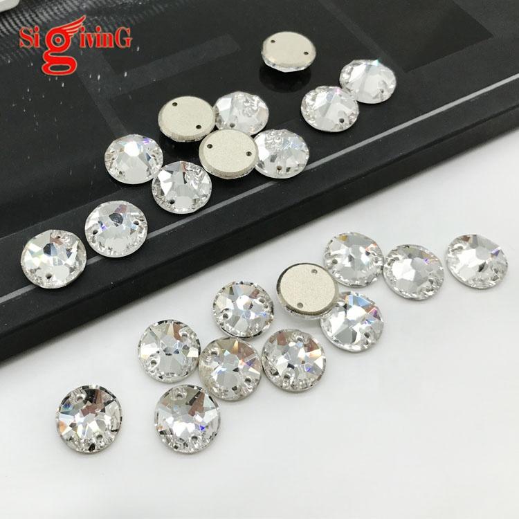 Crystal Strass Sew on Rhinestones Flat Back Sew on Clothing Flatback Glass Sewing Crystals With Holes for Dresses