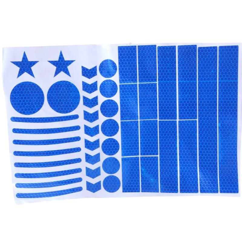 

Strong Reflective Sticker Universals Car Bike Helmets Reflective Sticker for Car, Truck, Motorcycle, Bicycles, Helmets синій