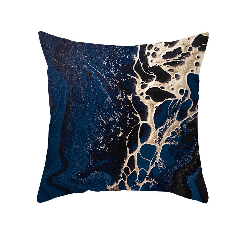 Ink Painting Pillow Case Living Room Home Sofa Bedroom Printed Pillow Case Peach Skin Nordic Cushion