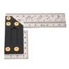 Woodworking Square Ruler Right Angle Ruler Carpenter Square Layout Tool with Marking Holes 3.9 Inch