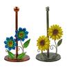 Sunflower Paper Towel Holder Organizer Metal Rack for Kitchen and Bathroom Countertop Functional Storage Solution