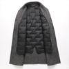 Autumn and Winter New Style Removable Down Liner Double-sided Woolen Coat Men's Versatile Herringbone Cashmere Woolen Coat