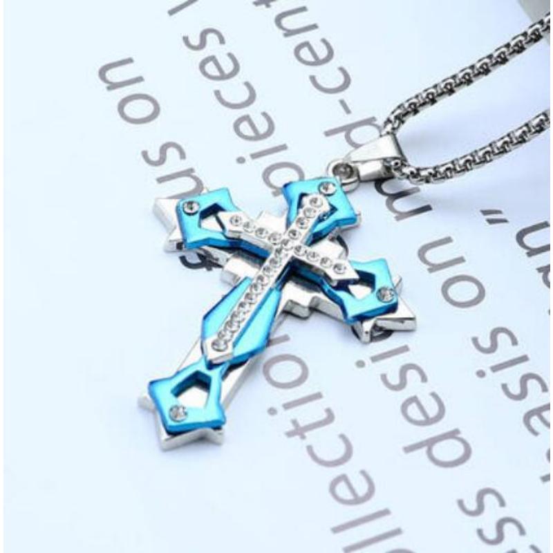 European and American Men's and Women's Trendy Pendant Jumping Di Long Titanium Steel Chain Hip Hop Necklace