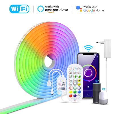 LED Strip Neon Lights Tuya Smart Life WiFi Bluetooth APP Control RGB Neon Sign Tape Outdoor Garden Decoration Alexa Google Home
