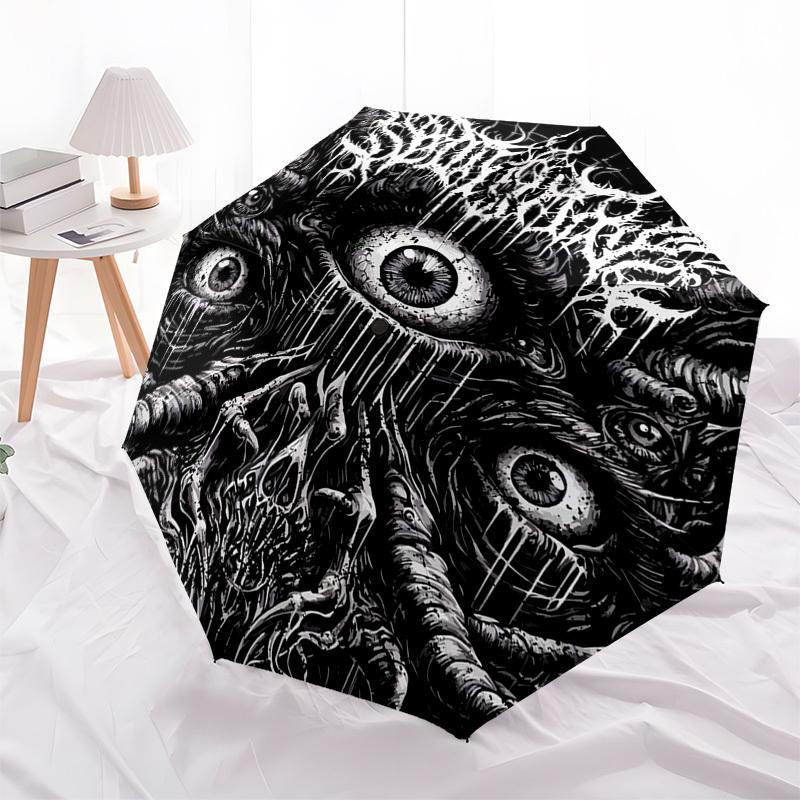 

1pc Soulcraver Outdoor Umbrella - Automatic Opening/Closing, Portable 3-Fold Design with 8 Iron Ribs, Perfect Gift for Fans and Travelers, Suitable fo