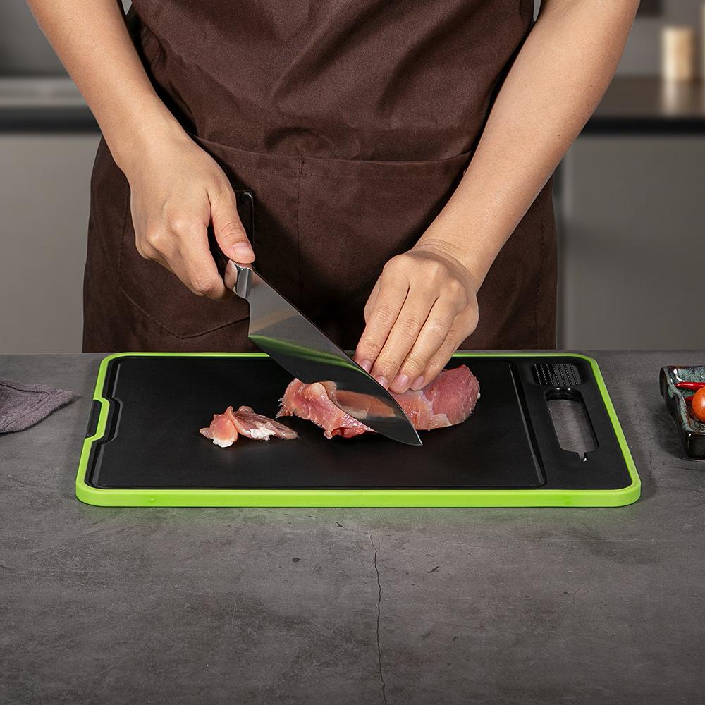 Aluminum Alloy Double-Sided Cutting Board with Sharpener and Spray Paint