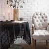 Cotton Lace Crochet Tablecloth Woven Hollow Rectangular Table Cloth Washable Tablecloth for Wedding Party Dining Banquet Luxuriou Table Cover