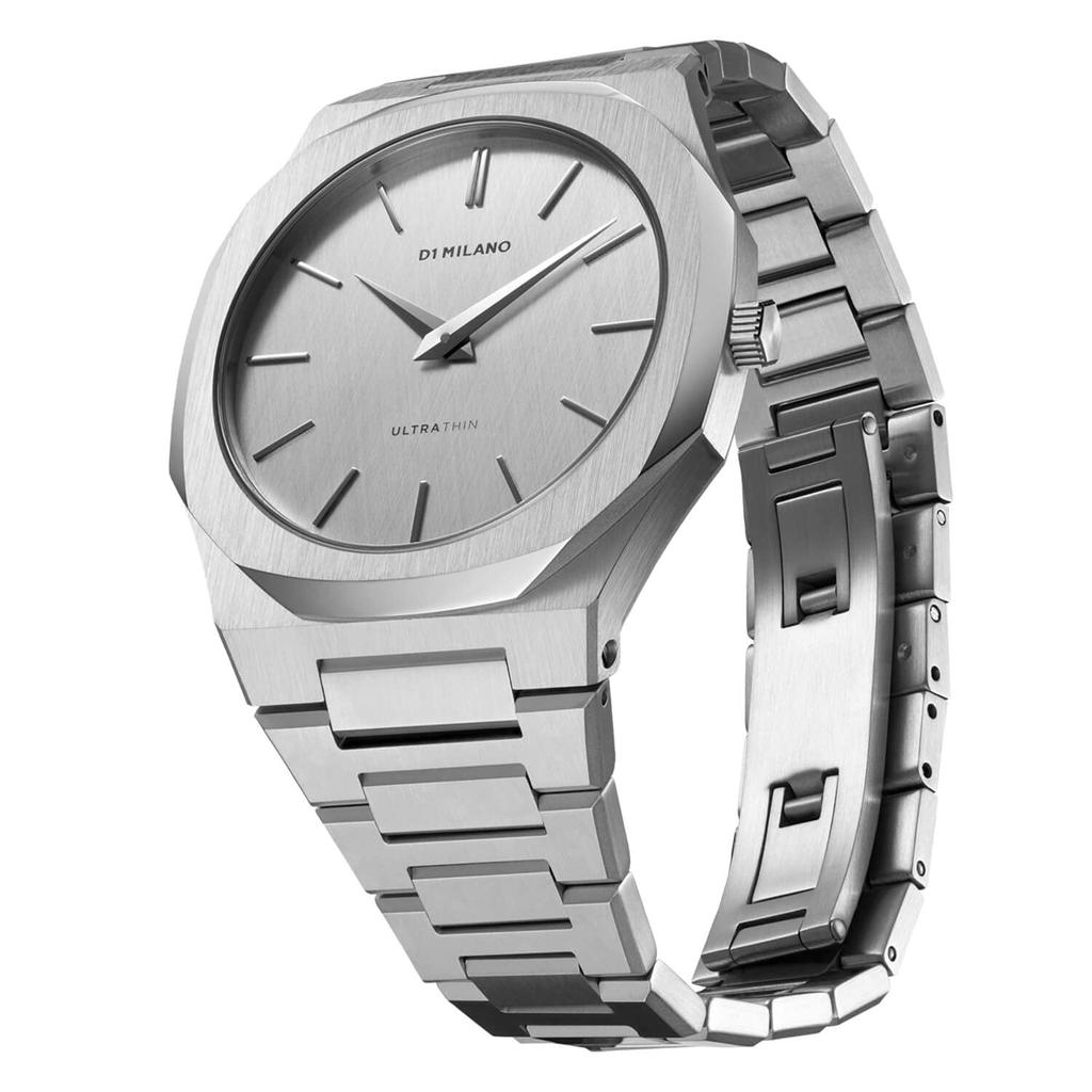Authorized Distributor D1 Milano Watch UTBJ23 Ultra Thin Linen 40mm Stainless Steel Strap Silver [D1 MILANO] Men's [ULTRA THIN]