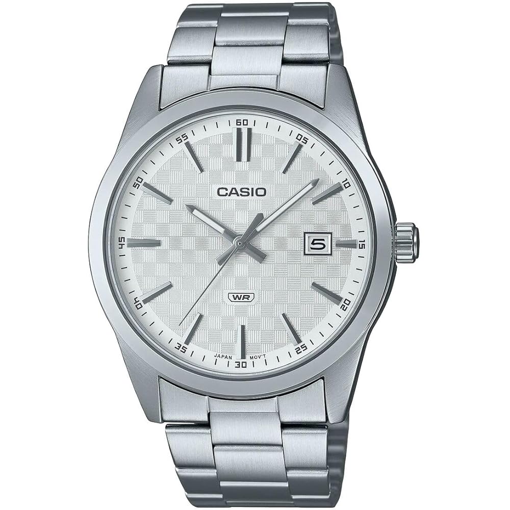 

Casio MTP-VD03D-7AUDF Analog White Dial Men s Watch Stainless Steel Band Water Resistant