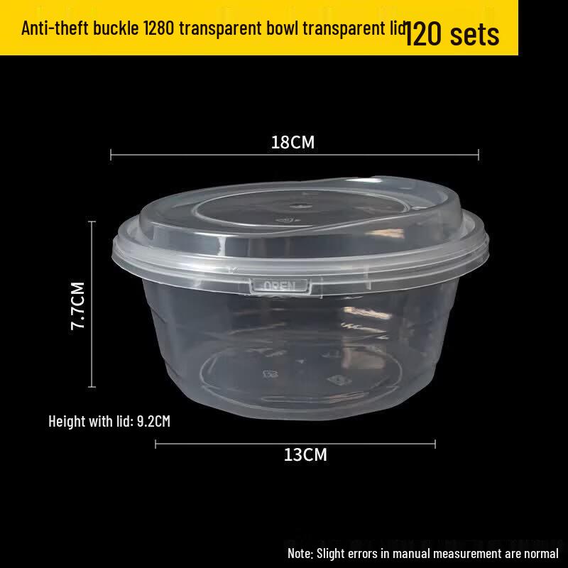 Tian Ya Jing Disposable Round Plastic Food Containers with Lids