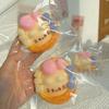 DYS Kitten Egg Tart Squeeze Toy, Stress Relieving Cartoon Soft Stretchy Fake Food Fidget Portable Ball Sensory Toy