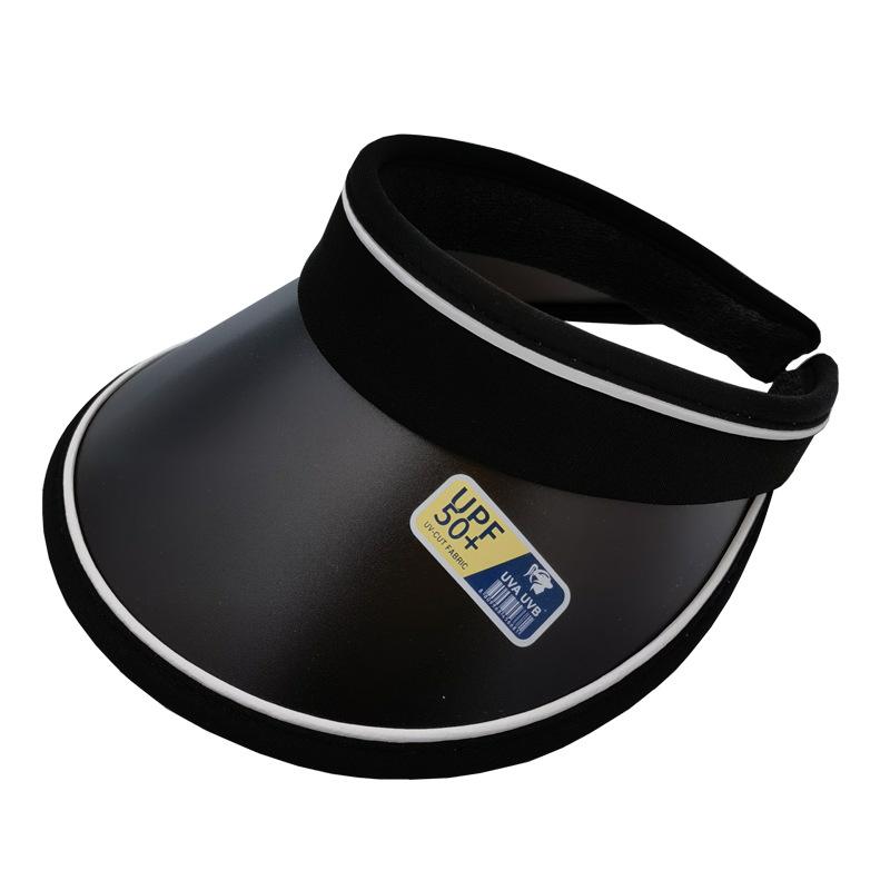 Empty Top Sun Hat for Men and Women, Korean PU Sun Protection and UV Protection UPF + Going Out Cycling Sun Hat