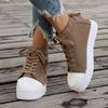 Perennial Spot Foreign Trade Large Size Korean Version Zipper Decoration Solid Color High-top Canvas Sports Single Shoes Tide