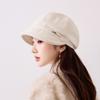 Winter new fashion short-brimmed hat women's thickened warm versatile face small source spot