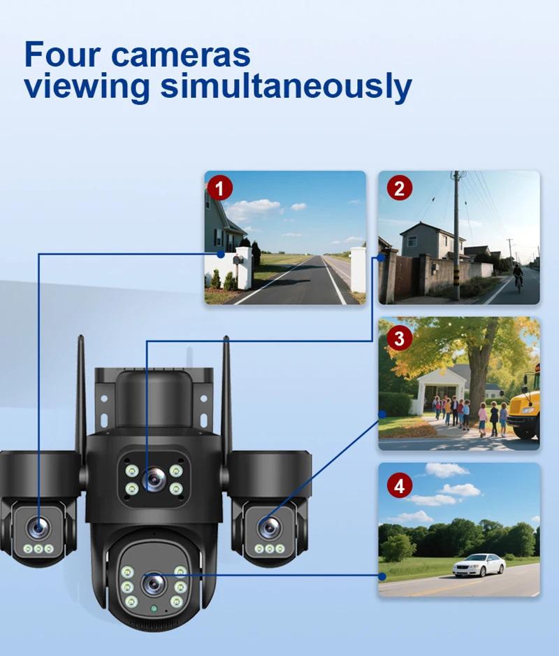 O-KAMPro4 Solar-Powered Monitoring Camera with 4 Lenses