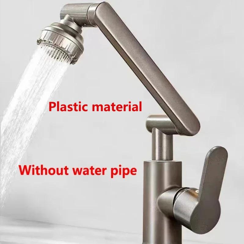 1080° Swivel Bathroom Sink Faucet Mixer Deck Mounted Splash Proof Water Tap Shower Head Aerators Tapware For Bathroom