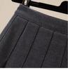 Women's Wool Pleated A-Line Skirt - Autumn/Winter 2025 - High Waist, Slim Fit, School Style, Thick JK Short Skirt