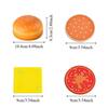 Non-slip Hamburger Coaster Set Creative Reusable Burger Cup Mat Heat-resistant Ornament Hamburger Drinks Pads Kitchen Use