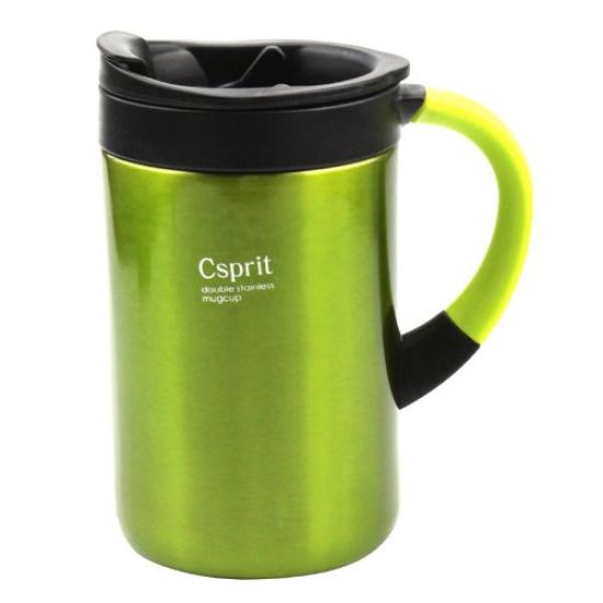 

Captain Stag Mug Water Bottle and Cold Double Stainless Steel Sea Esprit 350ml Lime Green [With Lid/Heat Insulation] M-5379