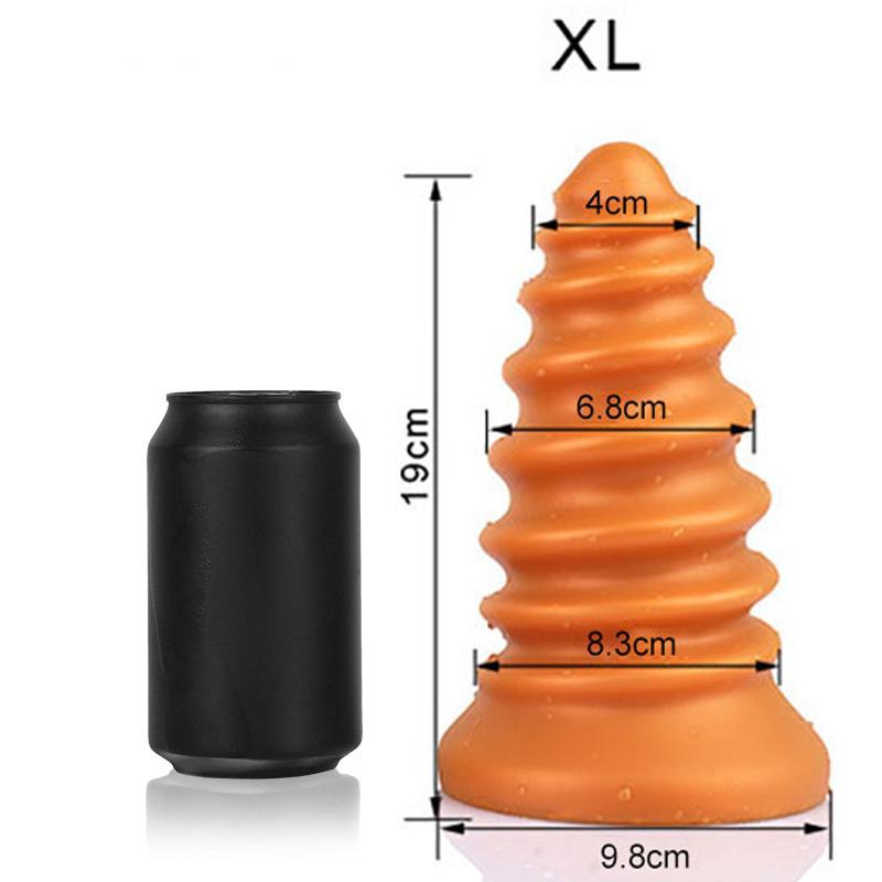 Screw Huge Anal Plug Silicone Soft Butt Plug Big Anal Dilation Sex