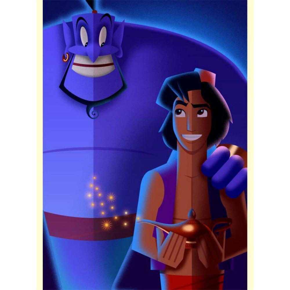 

Disney Diamond Painting 5D DIY Aladdin Art Illustration Art Mosaic Embroidery Decoration Cross Stitch Gift Round 20x30cm