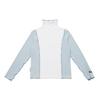 Blu DoT Color Block Mock Neck T shirT Sb