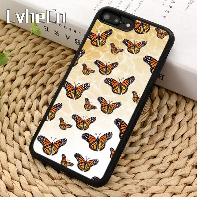 Pink Blue Colorful Butterfly Print Phone Case For iPhone 17 Air 13 12 Cover For Apple 14 15 16 Pro Max Plus