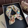 62Cm Double-Sided Printed Square Scarf High-End Real Wool And Silk Square Scarf Shawls  Women Luxury Scarves