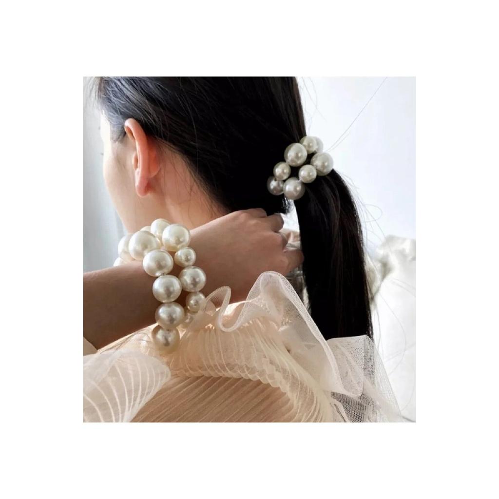 Women's Pearl Elastic Buckle