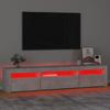 Vidaxl Szafka Pod Tv Z Oświetleniem Led, Szarość Betonu, 195X35X40 Cm