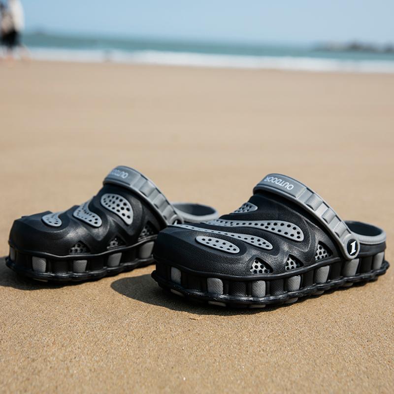 

40-46 ультралегкие летние модные мужские сандалии тапочки теннисные мужские повседневные противоскользящие пляжные туфли на платформе бесплатная доставка 40 черный серый