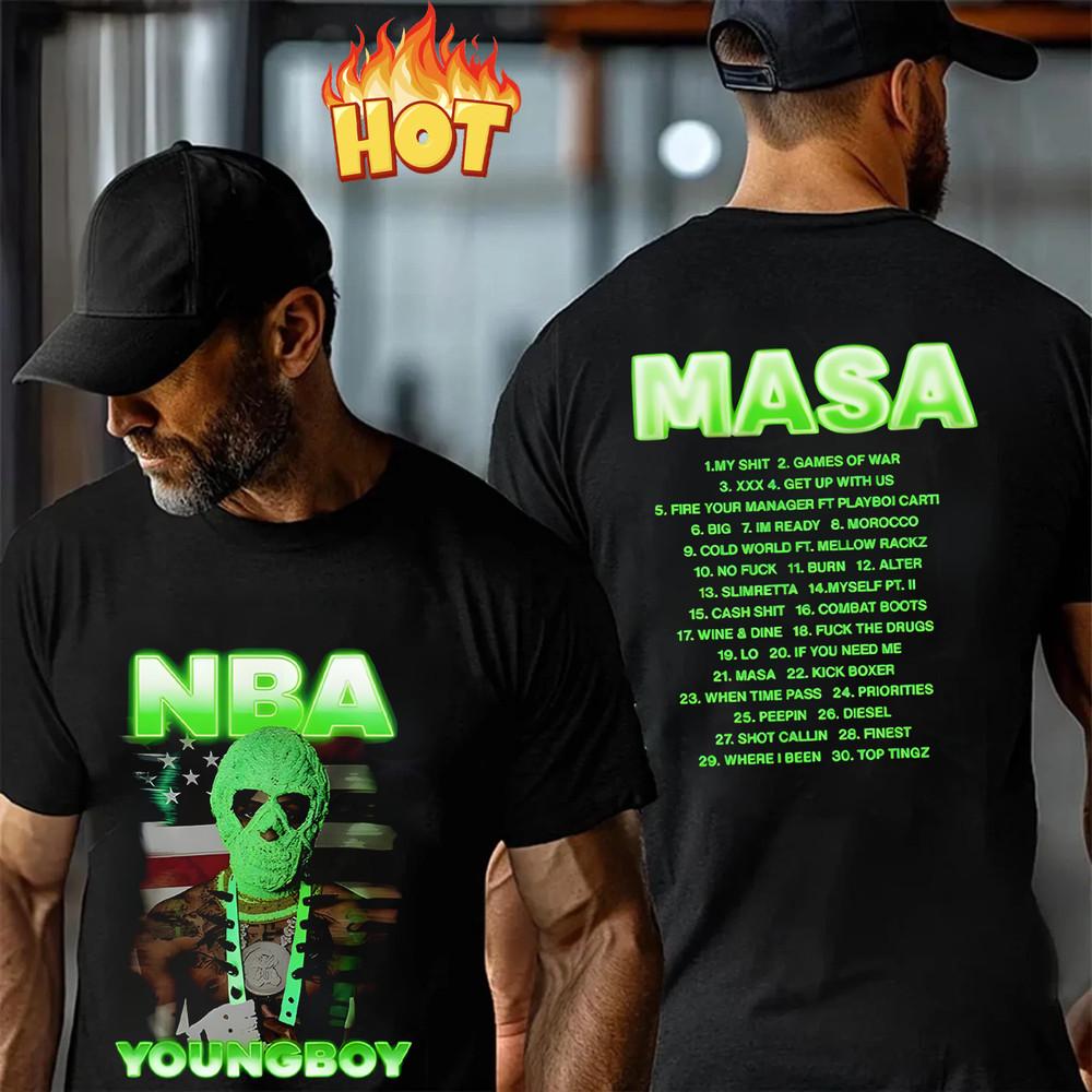 YoungBoy Masa Tour 2025 Merch Two-Sided Unisex T-Shirt, Gift For Fans Unisex T-Shirt XL