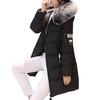 Cappotto invernale da donna in cotone Imbottito imbottito imbottito con cappuccio di media lunghezza antivento caldo tasche con cerniera Zip manica lunga tinta unita Slim Fit Lady