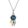 2022 Star Moon Astronaut Couple Necklace Men And Women A Niche Design Light Luxury Collarbone Chain Tide